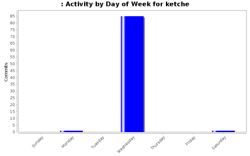 Activity by Day of Week for ketche