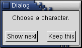 Dialog - Choose a character